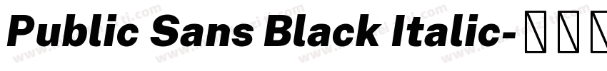 Public Sans Black Italic字体转换
